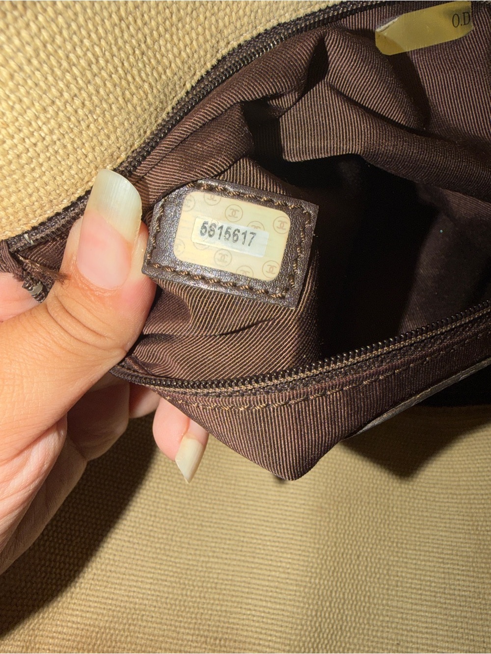 Chanel Summer Raffia Woven & Leather Tote Bag Tan Dark Brown Vintage Large - Picture 13 of 15